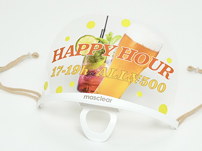 透明マスクへのオリジナルプリントサービスは「菱神産業株式会社」